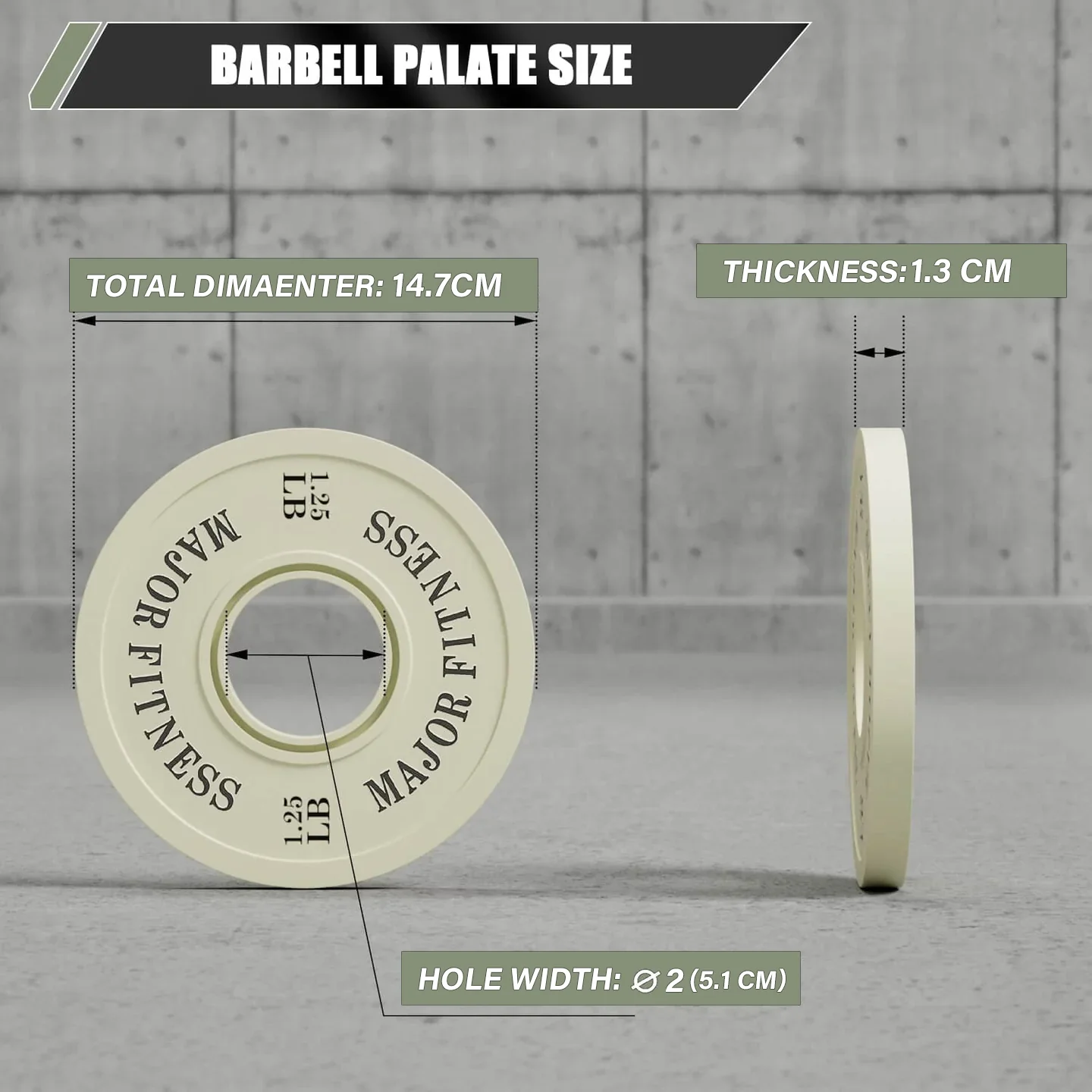 Major Fitness Change Plates 0.57KG-4.54KG Set - Image 6