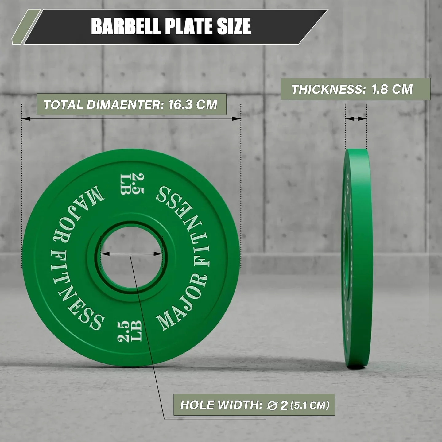 Major Fitness Change Plates 0.57KG-4.54KG Set - Image 7