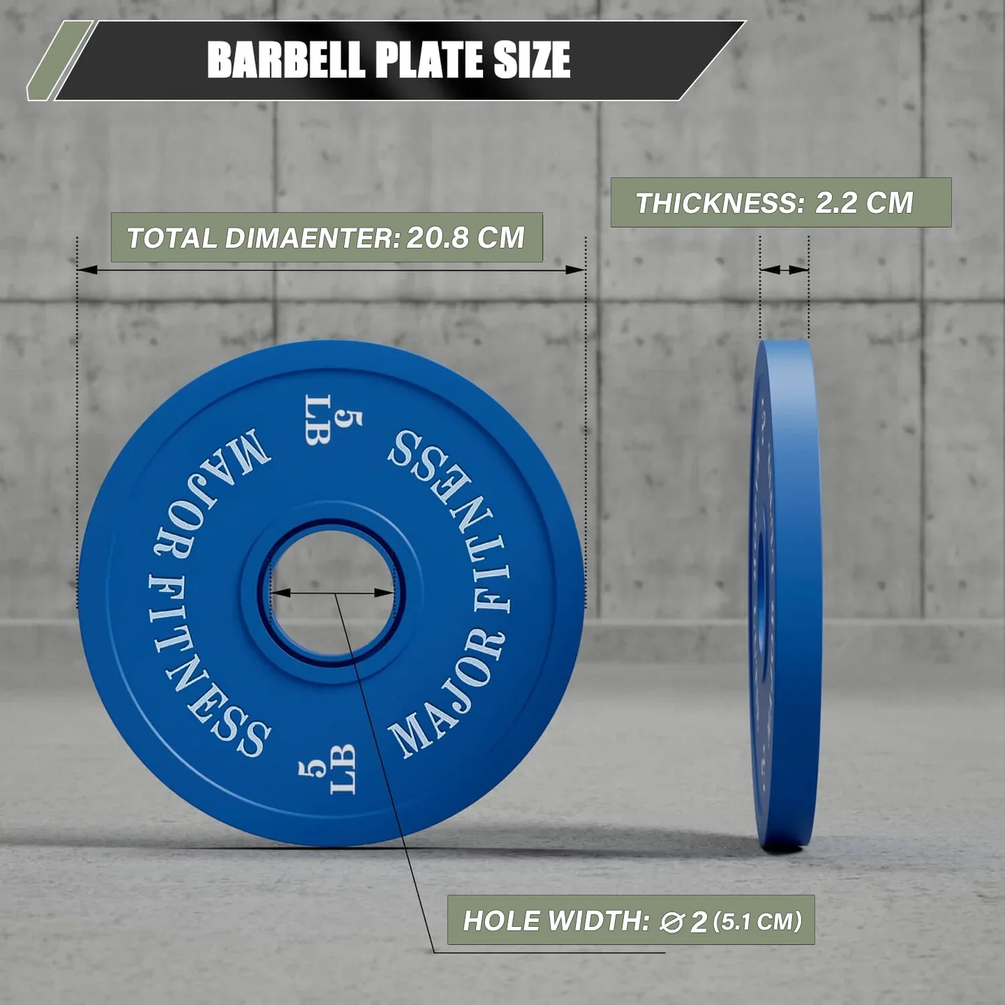 Major Fitness Change Plates 0.57KG-4.54KG Set - Image 8