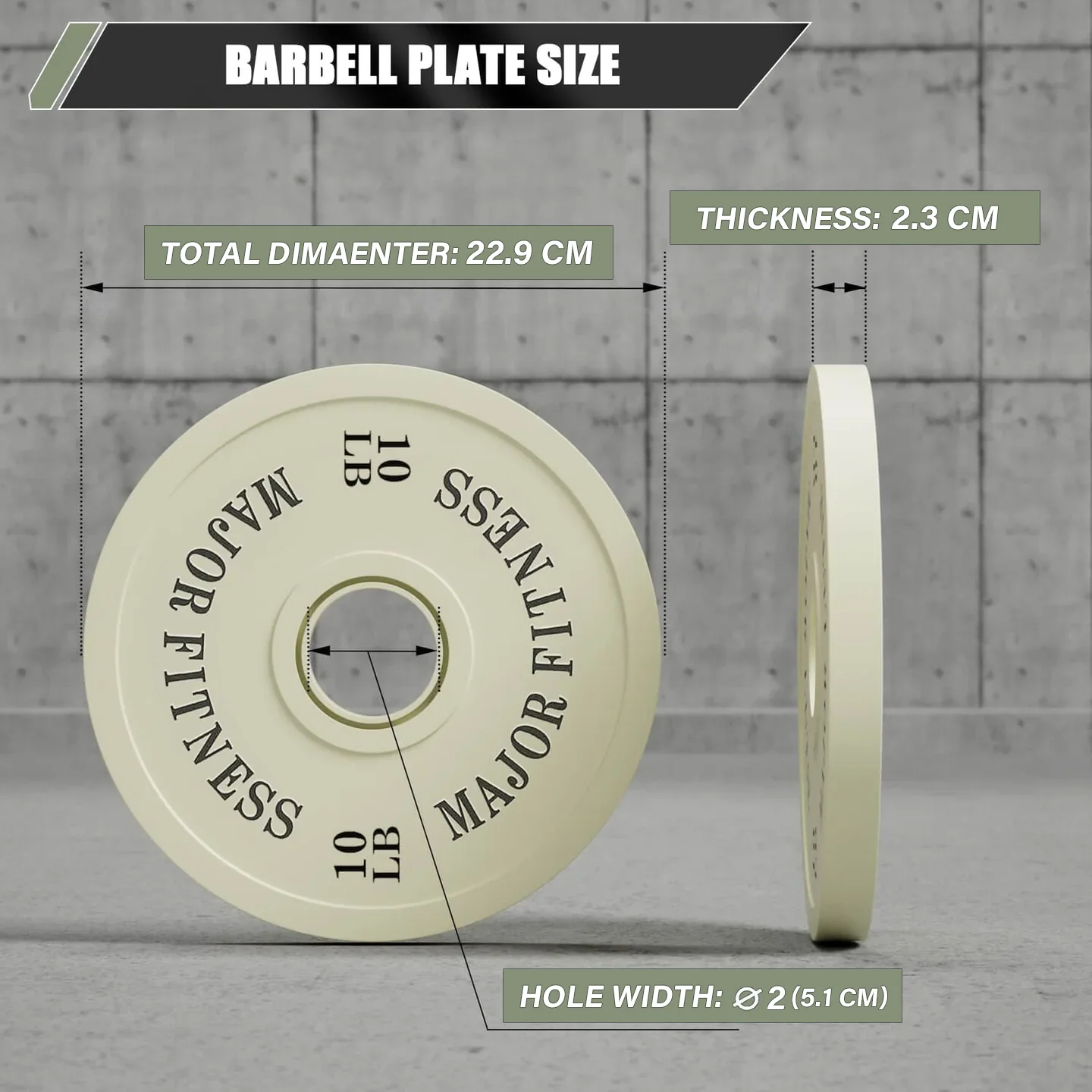 Major Fitness Change Plates 0.57KG-4.54KG Set - Image 9