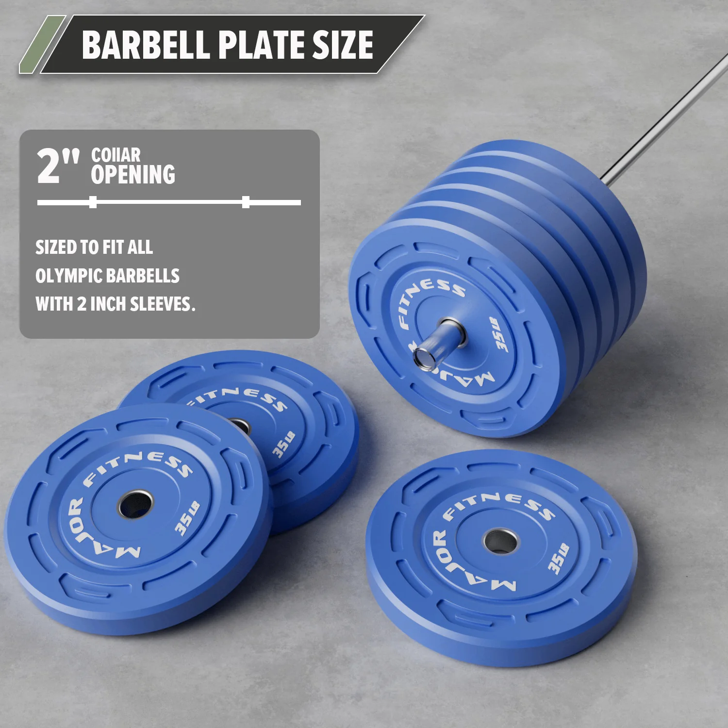 Major Fitness Color Grip Low Bounce Bumper Plates - Image 13