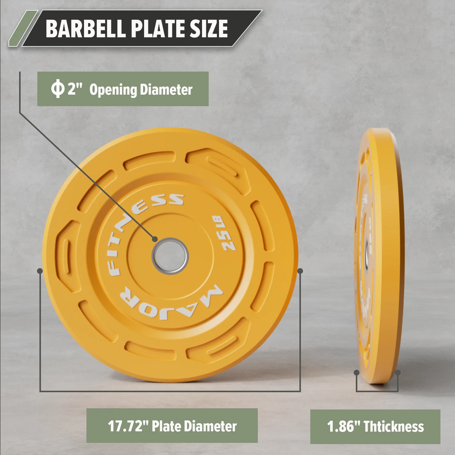 Major Fitness Color Grip Low Bounce Bumper Plates - Image 7