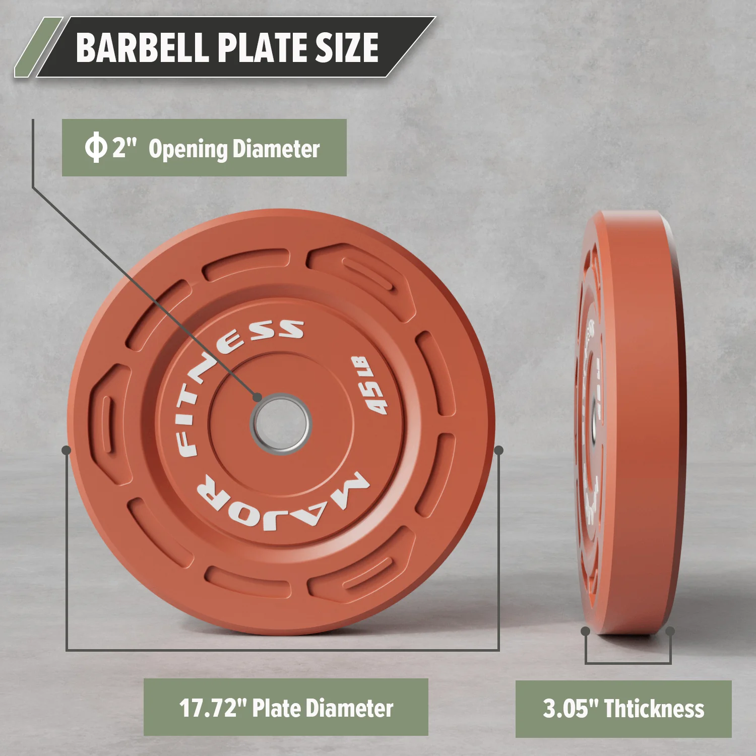 Major Fitness Color Grip Low Bounce Bumper Plates - Image 9