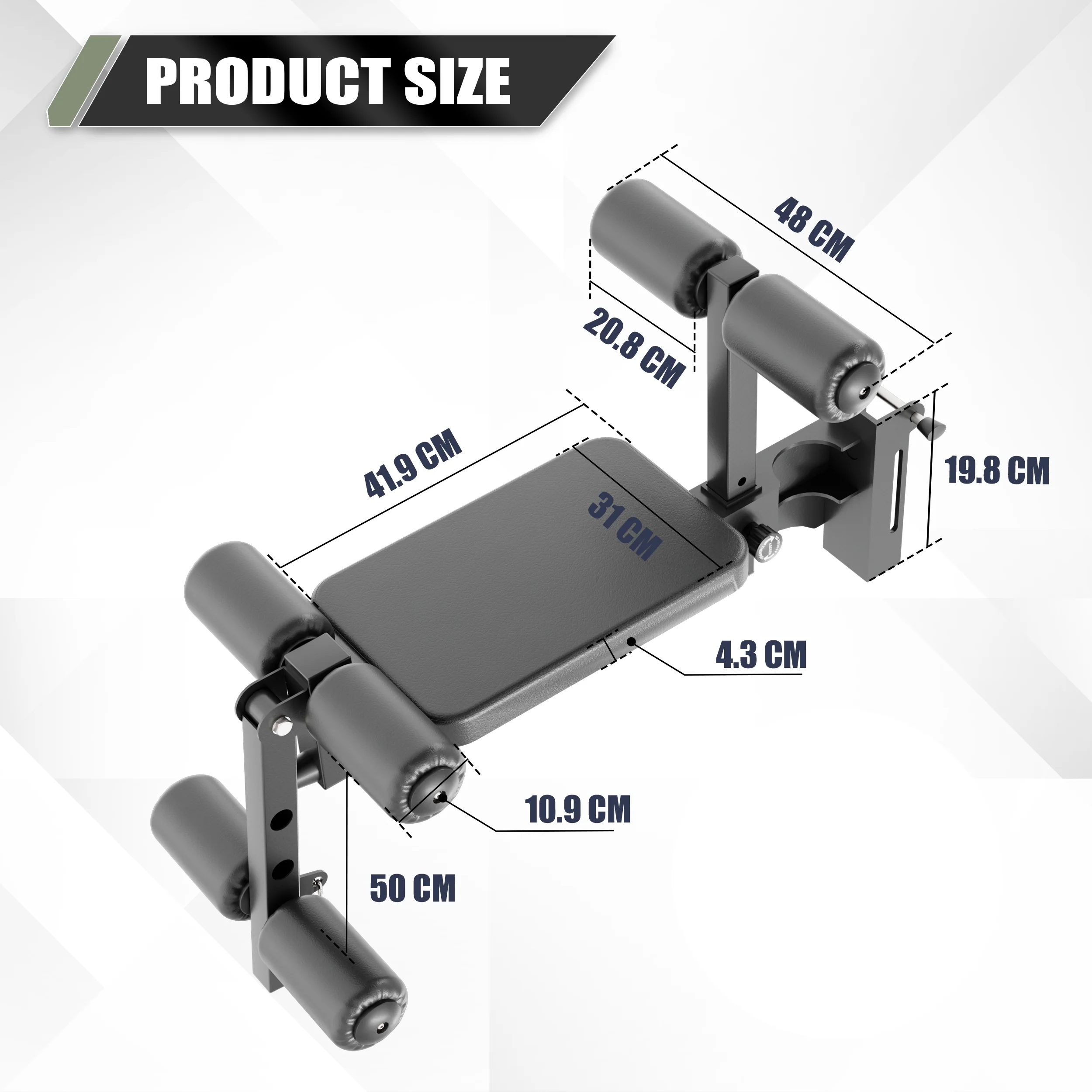 Major Fitness Rack Mounted Leg Extension - Image 6