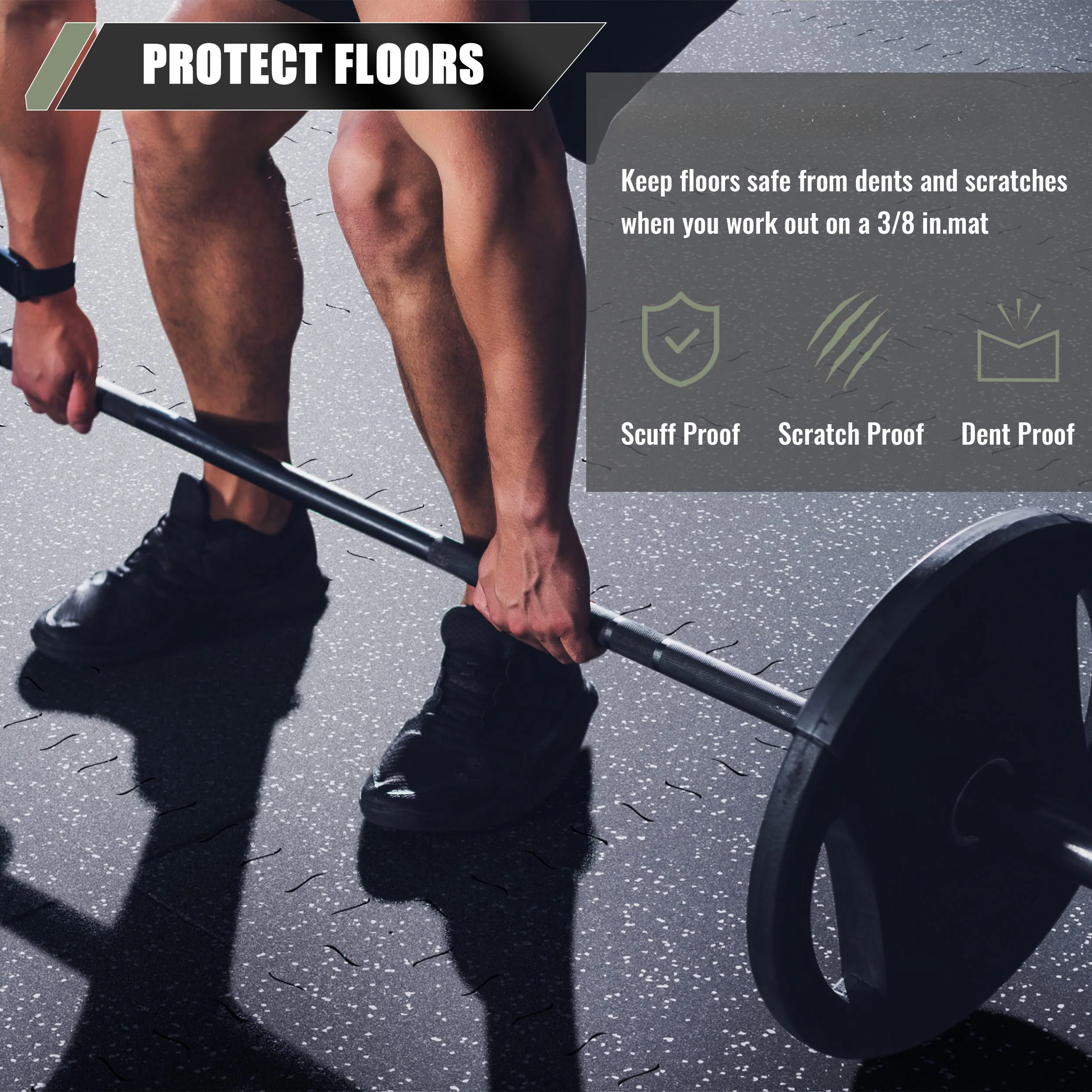 Major Fitness Rubber Flooring Gym Mats 0.79 cm Thickness - Image 9