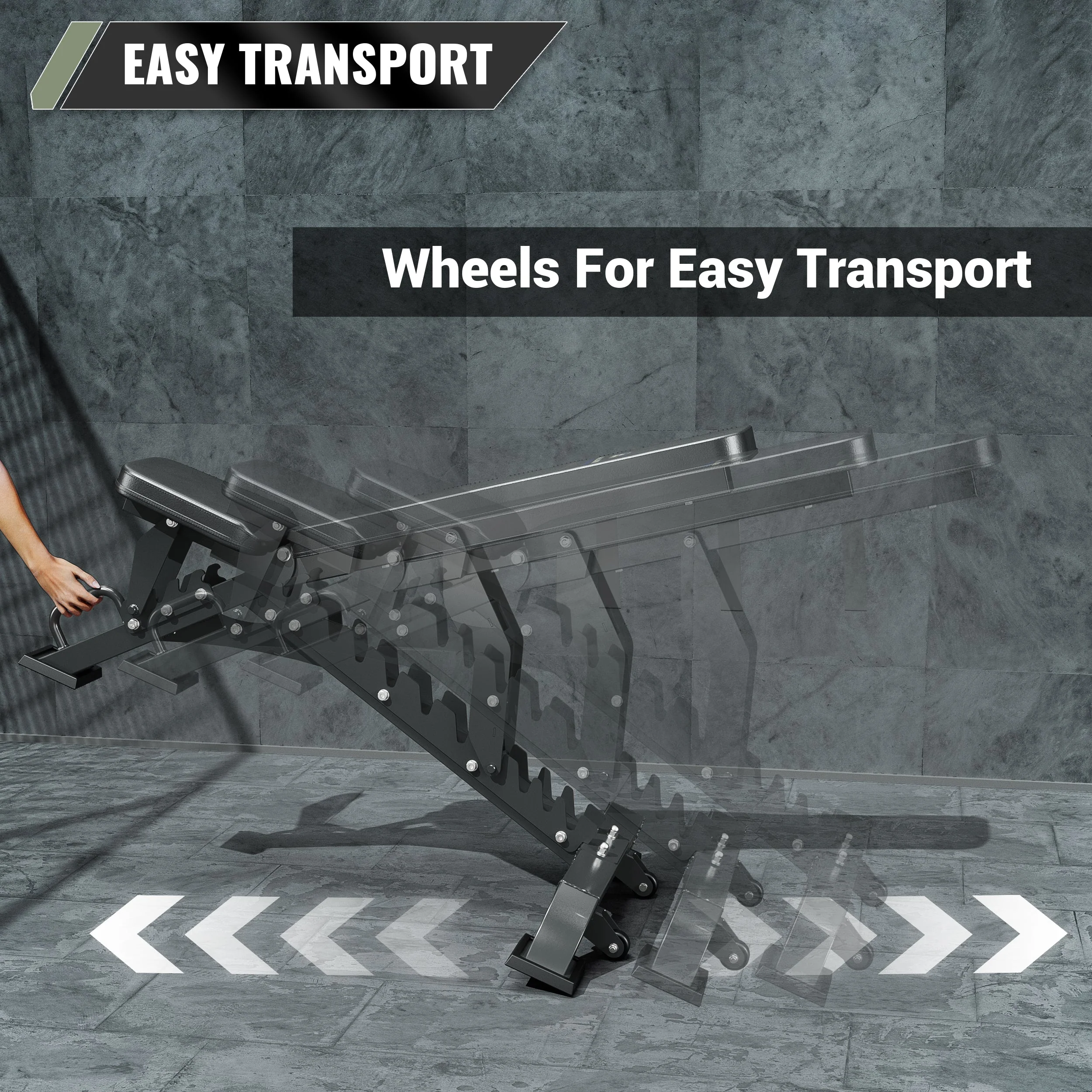 Major Fitness Adjustable Bench | 590KG Capacity Weight Bench PLT01 - Image 4